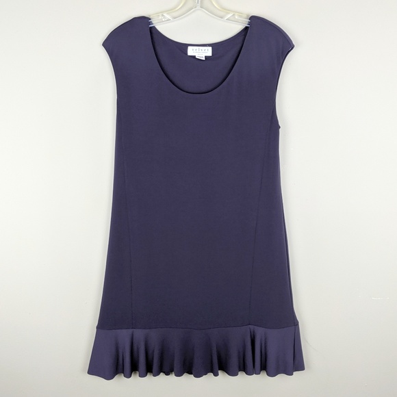 Velvet | Soft Purple Ruffle Dress - H4 - Picture 1 of 5